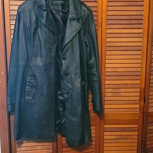 Butter Soft Black Lamb Leather Coat